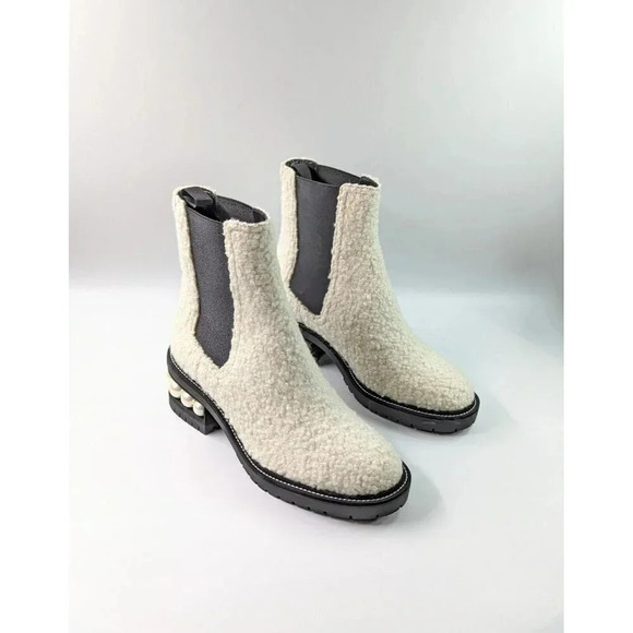 Nicholas Kirkwood Casati Pearl-Embellished Ankle Boots Size 38.5 EU MSRP $1,389 - Picture 4 of 11